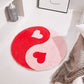 Round Bathroom Rugs Ying Yang In Cherry