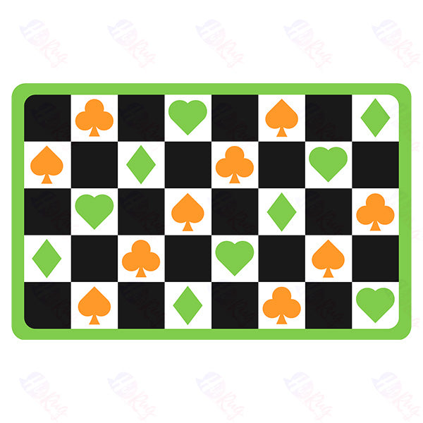 Lemon Rendezvous Poker Checkered Mat