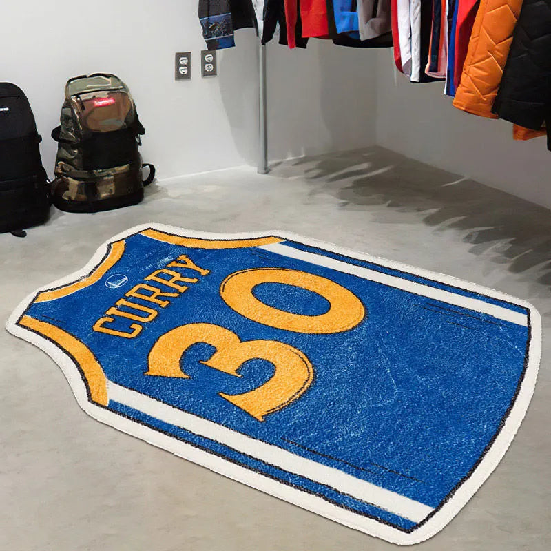 Blue Basketball No.30 Jersey Mat