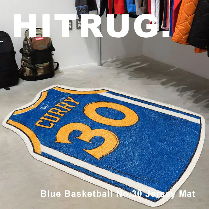 Blue Basketball No.30 Jersey Mat