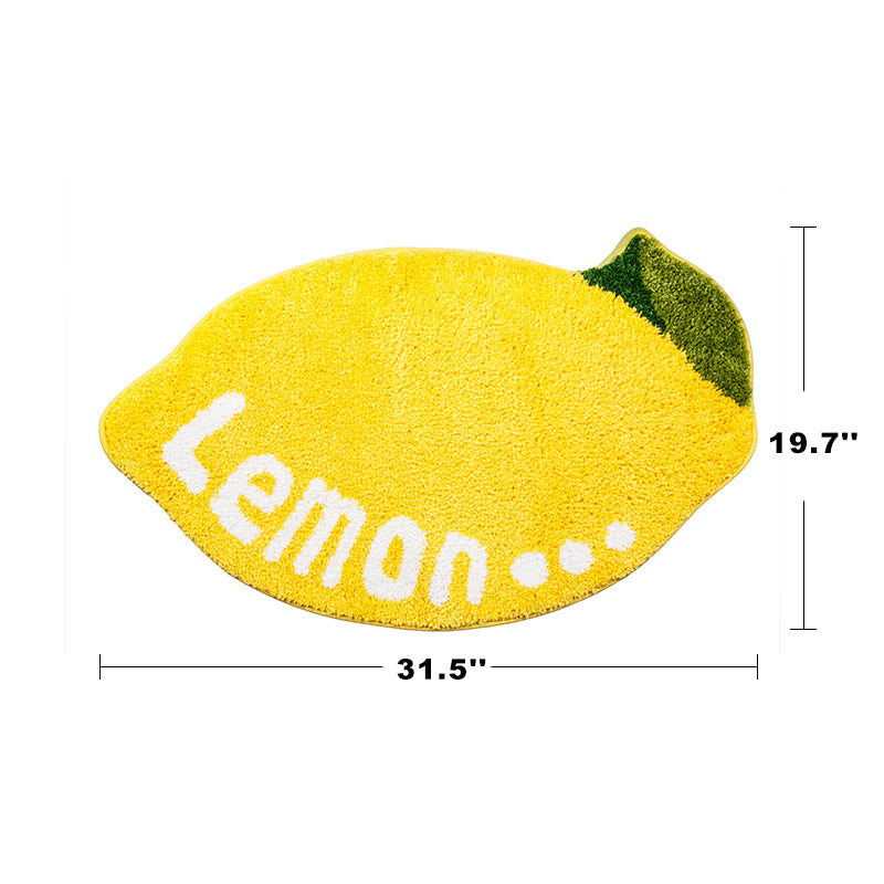 Fresh Lemon Tufted Rug Non-Slip Home Decor