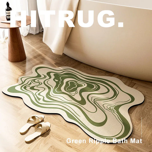 Green Ripple Innovative Quick Dry Bath Mat