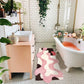 Rose Milk Pink Tufted Runner Rug