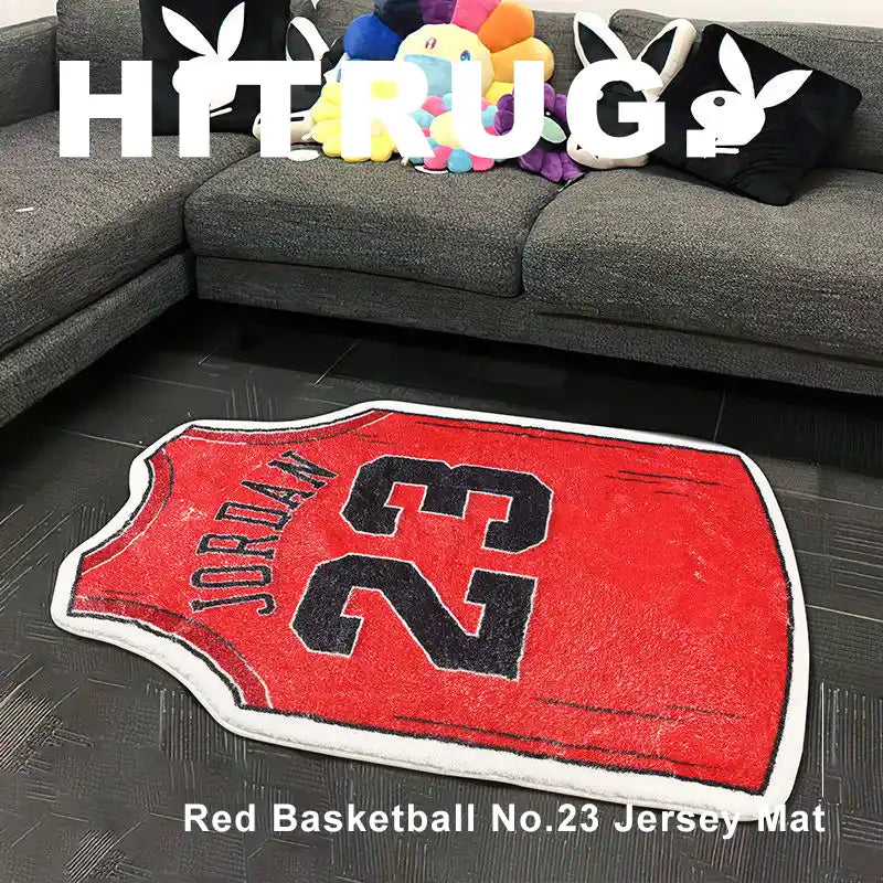 Red Basketball No.23 Jersey Mat