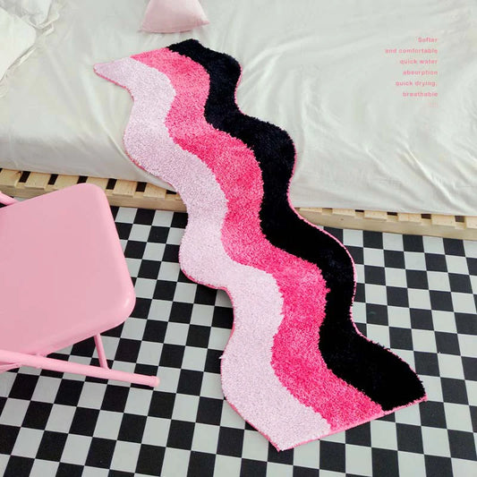Tufted TPR Underside Carpet with Pink Strawberry Motifs – HITRUG