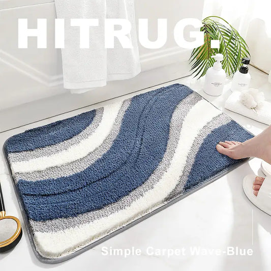 Simple Comfortable Carpet Wave-Blue