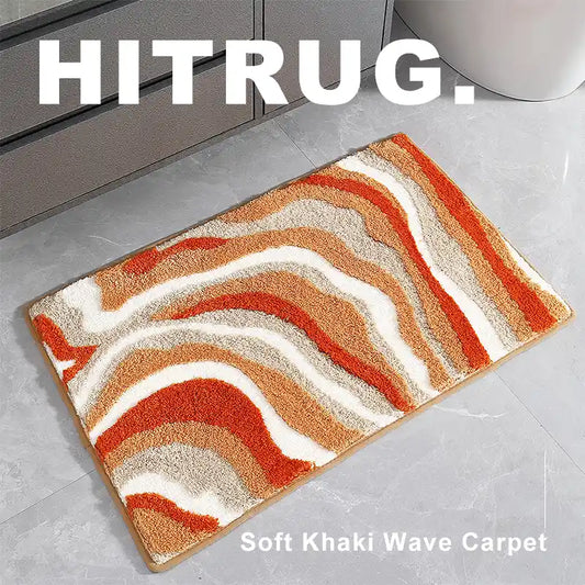 Soft Khaki Wave Carpet