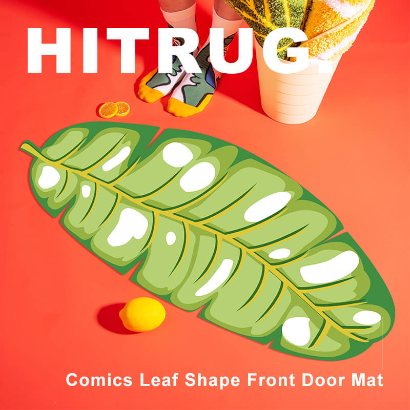 Comics Leaf Shape Front Door Mat