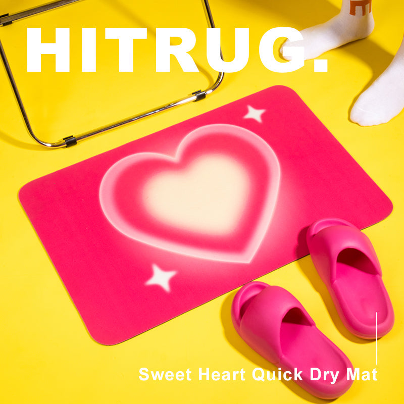 Sweet Heart Innovative Quick Dry Bath Mat