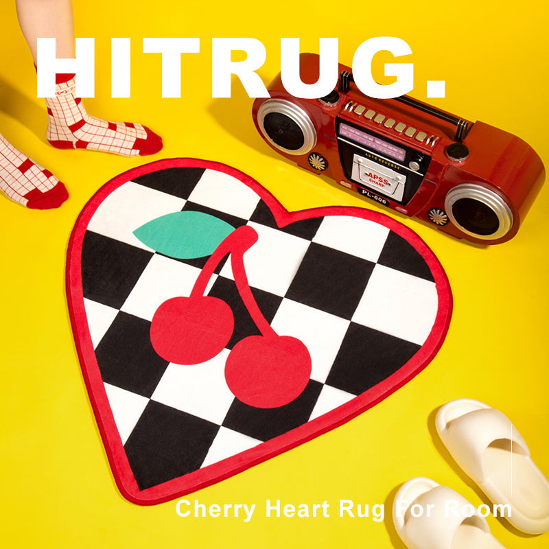 Cherry Heart Rug For Bedroom & Living Room