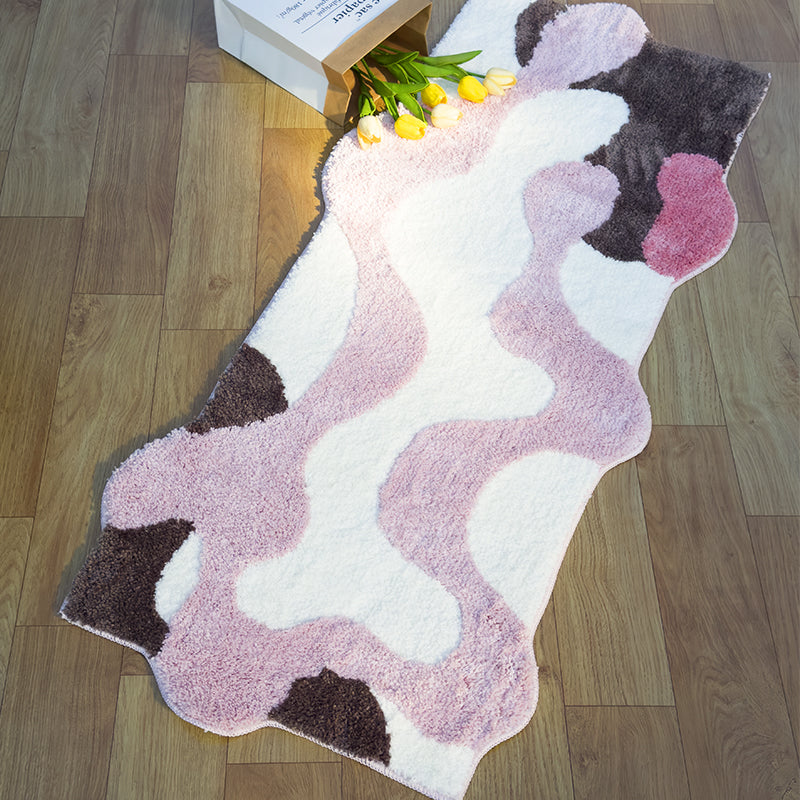 Rose Milk Pink Tufted Runner Rug