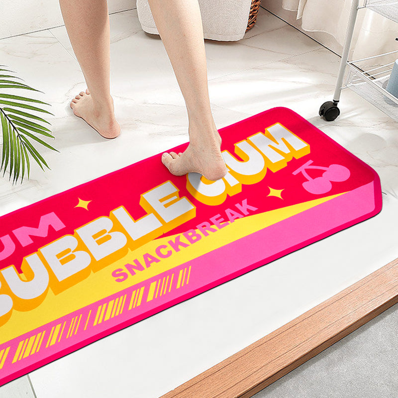 Bubble Gum Quick Dry Machine Washable Bathroom Kitchen Mat – HITRUG