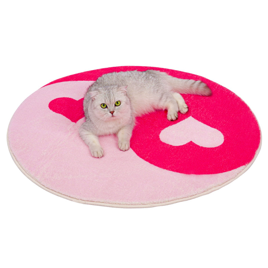 Round Bathroom Rugs Ying Yang In Cherry