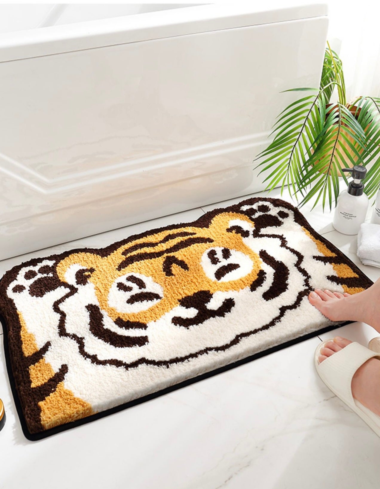 Ear Scratching Tiger Rug-3