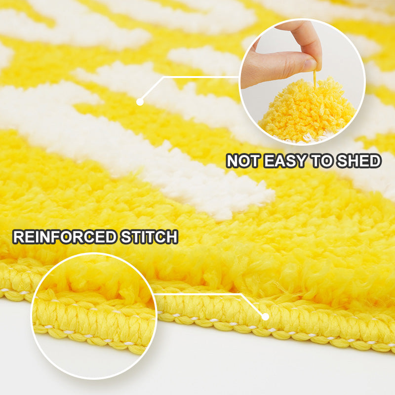 Fresh Lemon Tufted Rug Non-Slip Home Decor