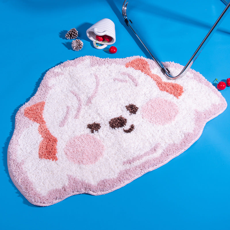 Bathroom Rug Tufted Pink Samoyed-2