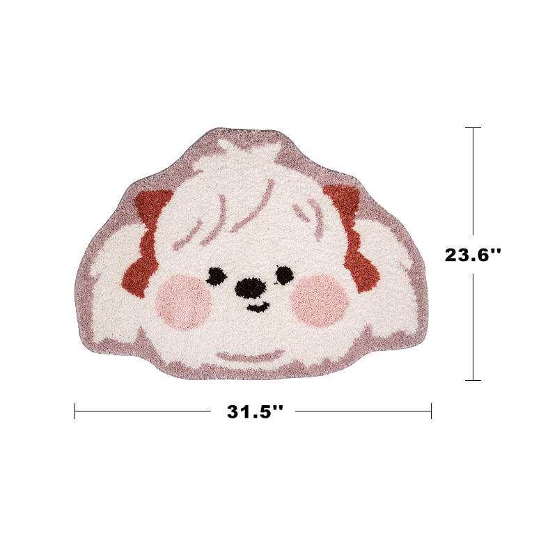 Bathroom Rug Tufted Pink Samoyed-7